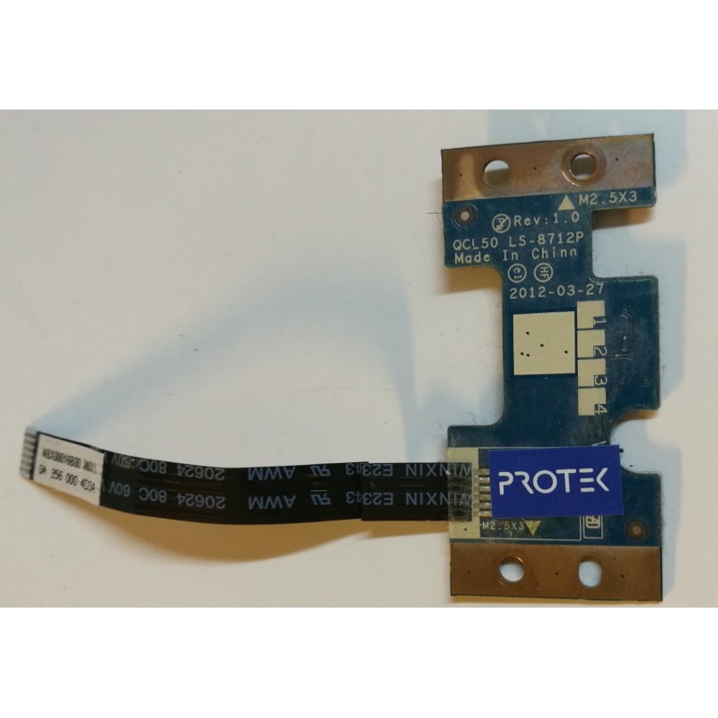 Bouton button power PC portable 15.6" Toshiba satellite l850