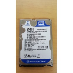Disque dur 2.5" Hard Disk Drive HDD Western Digital WD2500BEVT 250GB 5400 rpm 591194-001
