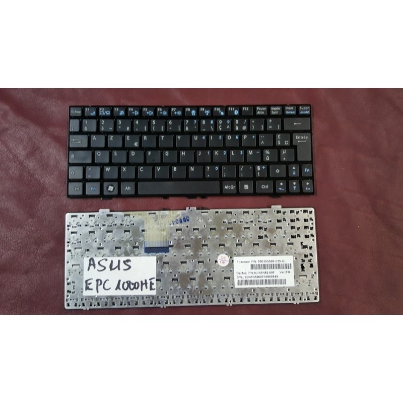 Clavier Keyboard ASUS EPC 1000 1000H 0KNA-0U4FR03 9J.N1N82.00F