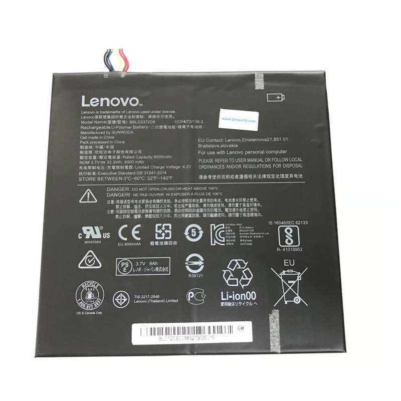 Battery batterie portable laptop LENOVO MIIX 320 1ICP4/72/138-2 BBLD3372D8