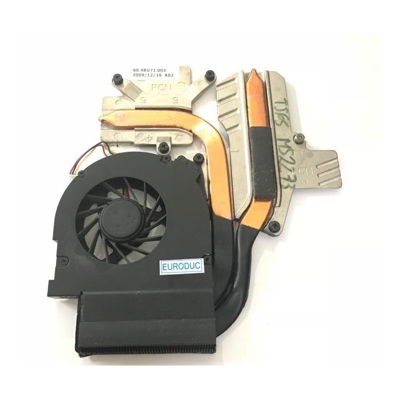 Ventilateur fan laptop portable avec heatsink Packard Bell TJ64 TJ65 MS2273 60.4BU71.002