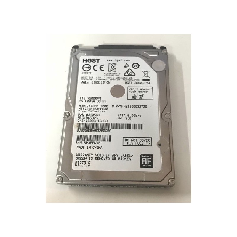Disque dur 2.5" Hard disk drive HDD 1T HGST 7K1000-1000