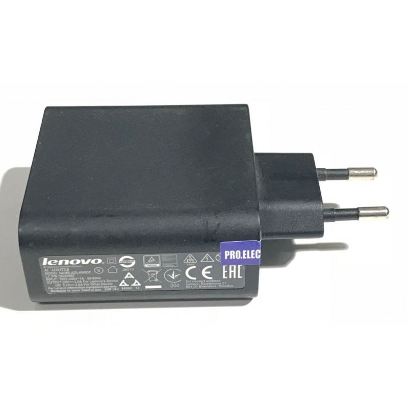 Chargeur laptop portable LENOVO 20V 2A / 5.2V 2A ADL40WDC 36200567