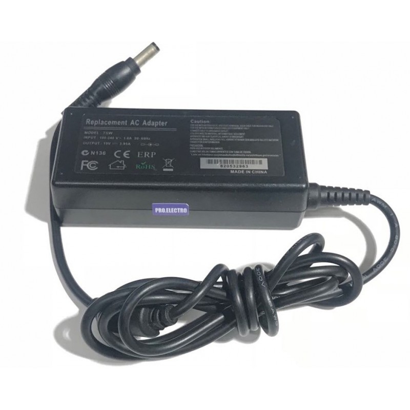 Chargeur laptop portable TOSHIBA 19V 3.95A 75W