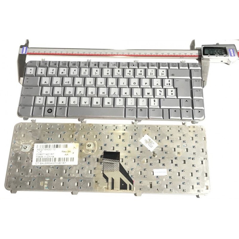 SILVER Keyboard clavier HP DV5 avec autocollant AZERTY 488590