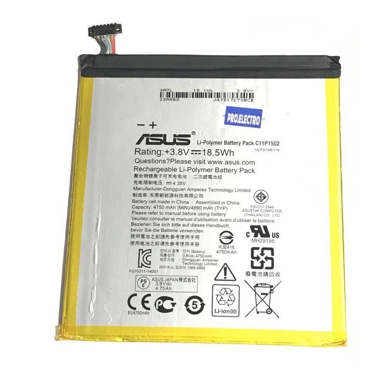 Batterie Asus Tablet Z300C P023 1ICP3/108/118 C11P1502