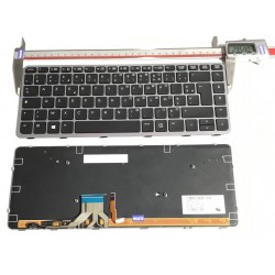 SILVER: Keyboard clavier HP FILIO 1040 G1 G2 90.4LU07.L0f SG-62100-2FA SN8127BL frame backlit