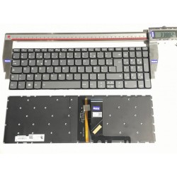 GRIS: Keyboard clavier AZERTY FR Lenovo 320-15ast LCM16H66F0J6862 PK1314F1B18 LCM16H6 backlit no frame