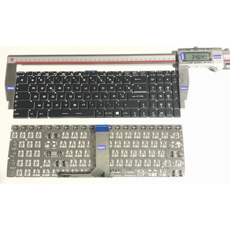 NOIR: Keyboard clavier AZERTY FR MSI GS60 V143322AK 09JM0030 for Backlit