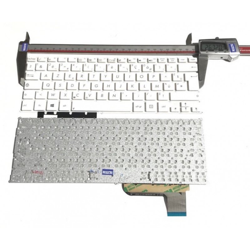 BLANC: Keyboard clavier AZERTY FR Asus S200 Q200 Q200E X201E X202E S200E AEEX2F00020 0KNB0-1121FR00 No Frame