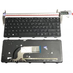 NOIR: Keyboard clavier HP Probook 640 G1 780168 NSK-CPBBV 9Z.N9JBV.B0F 6307B0108205 Backlit Frame