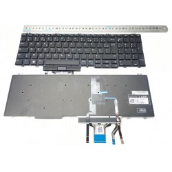 NOIR: Keyboard clavier AZERTY FR DELL Precision 3530 7530 7730 E7530 M7530 0NHJ6Y NSK-EQ0BC backlit, no frame