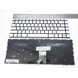 SILVER: Keyboard clavier AZERTY FR HP 13-AN 9Z.NECBW.B0F 490.0EF07.AD0F backlit no frame