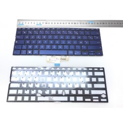 BLUE: Keyboard clavier AZERTY FR ASUS UX433 0KNB0-262QFR00 9Z.NFKBU.60F 0KN1-SZ1FR23 backlit no frame