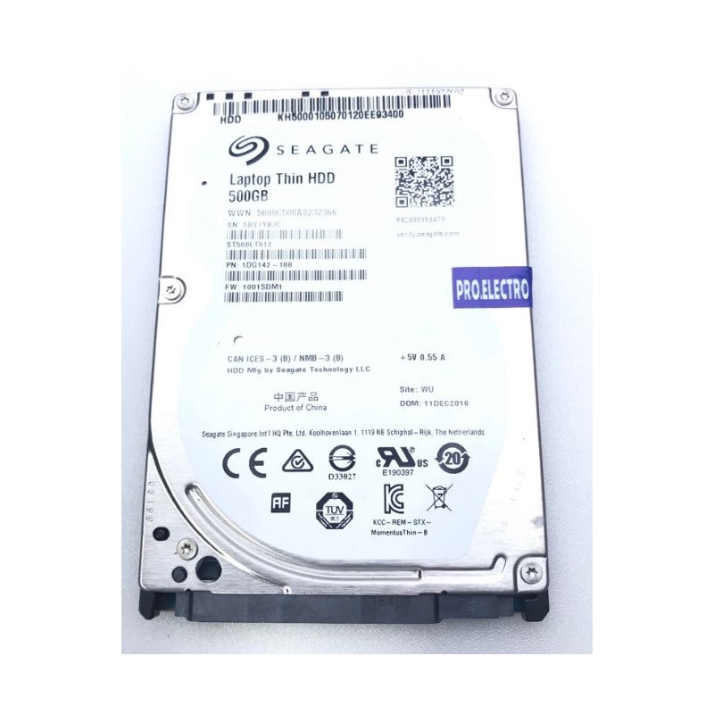 Disque dur 3.5" Hard Disk Drive HDD HGST Hitachi 500GBb 7200 rpm	0F10381	H3D5001672S