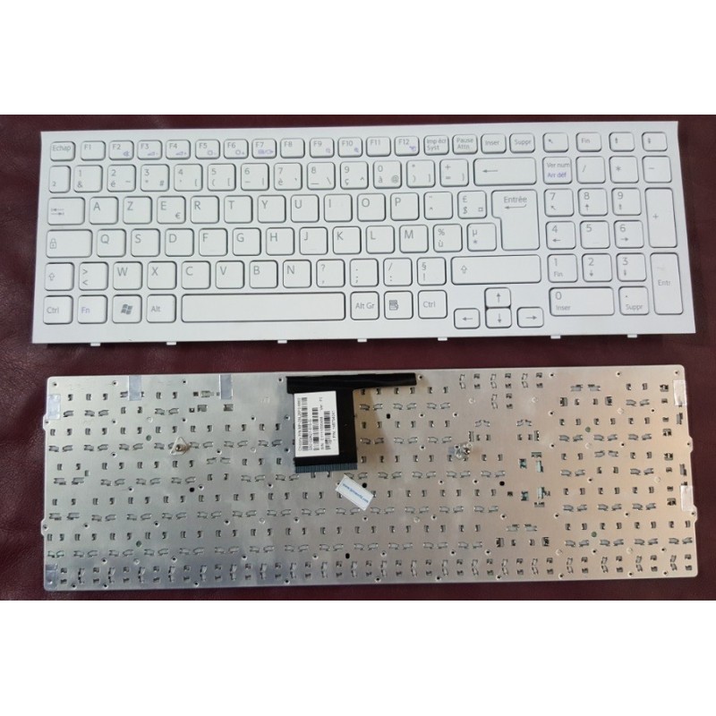 Keyboard Clavier Francais AZERTY SONY VGN-NW Blanc White	9J.N0U82.B0U 148738411