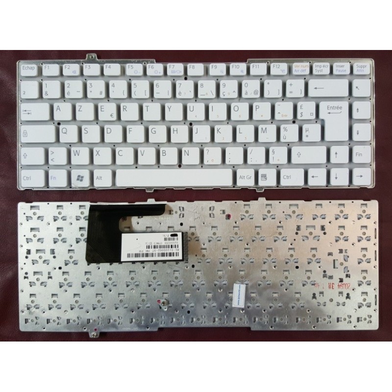Keyboard Clavier Francais AZERTY SONY VPC-W2	N860-7882-T004/02	AESY2F00010 White Blanc