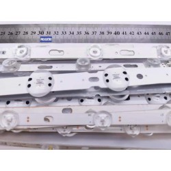 set of 8: LED Bar TV TCL 49UD6596 LVU490ND1L yhe-4c-lb4904-vh06j tmt_49p3-c_8x4_3030c_d6t-2d1_4s1p