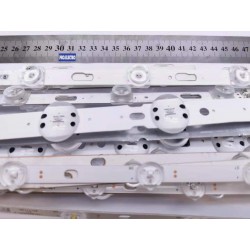set of 8:LED Bar TV TCL 49UD6596 LVU490ND1L yhe-4c-lb4904-vh06j D4900501 tmt_49p3-c_8x4_3030c_d6t-2d1_4s1p