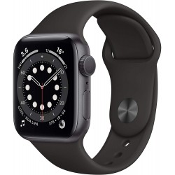 Apple Watch Series 6 2020 GPS 44mm Aluminium Gris sidéral Bracelet sport couleur au choix - Très bon état