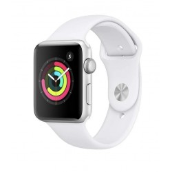 Apple Watch Series 2 2016 GPS 38mm A1757 Aluminium Argent Bracelet Sport Blanc - État correct