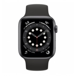 Apple Watch Series 6 2020 GPS 40mm Aluminium Gris sidéral Bracelet sport Noir - Parfait état