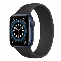 Apple Watch Series 6 2020 GPS 40mm Aluminium Bleu Bracelet sport Noir - Parfait état