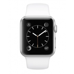 Apple Watch Series 5 2019 GPS 40mm Aluminium Argent Bracelet Sport Blanc - État correct