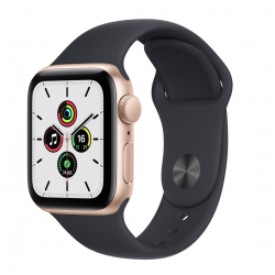 Apple Watch Series 5 2019 GPS 44mm Aluminium Or Bracelet Sport Noir - État correct