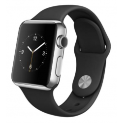 Apple Watch Series 3 2017 GPS 38mm Aluminium Argent Bracelet Sport Noir - État correct