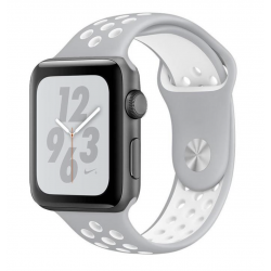 Apple Watch Series 3 2017 GPS 42mm Aluminium Argent Bracelet Sport Nike Noir Blanc polaire - Parfait état