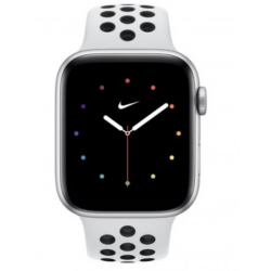 Apple Watch Series 3 2017 GPS 42mm Aluminium Argent Bracelet Sport Nike Noir Blanc polaire - Très bon état