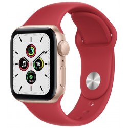 Apple Watch Series 4 2018 GPS 40mm Aluminium Or Bracelet Sport Rouge - Parfait état