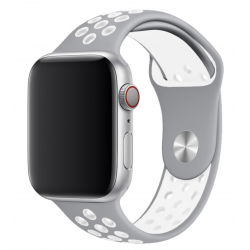 Apple Watch Series 3 2017 GPS 38mm Aluminium Argent Bracelet Sport Nike Noir Blanc polaire - Parfait état