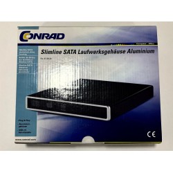 Boitier de disque dur aluminium CONRAD Slimline SATA USB 2.0