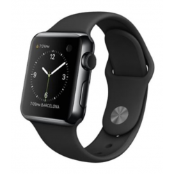 Apple Watch Series 3 2017 Cellular GPS 38mm Aluminium Gris Sidéral Bracelet Sport Noir - Très bon état