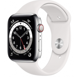 Apple Watch Series 2 2016 GPS 42mm A1758 Acier inoxydable Argent Bracelet Blanc - Très bon état