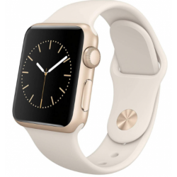 Apple Watch Series 2 2016 GPS 42mm A1758 Aluminium Or Bracelet Sport Blanc - Très bon état
