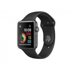 Apple Watch Series 1 2016 A1803 GPS 42mm Aluminium Gris sidéral Bracelet Sport Noir - Très bon état