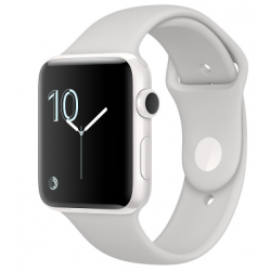 Apple Watch Series 2 2016 GPS 42mm A1817 Céramique Blanc Bracelet Sport Gris - Très bon état