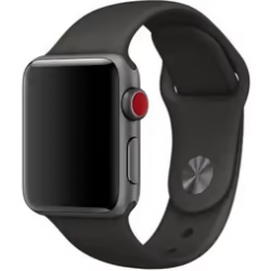 Apple Watch Series 3 2017 Cellular GPS 42mm Aluminium Gris sidéral Bracelet Sport Noir - Très bon état