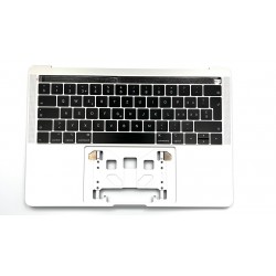 Original: SILVER Keyboard topcase clavier apple Macbook Air A1989 Layout DE