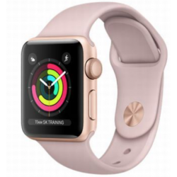 Apple Watch Series 3 2017 GPS 42mm Aluminium Or Bracelet Sport Rose - État correct
