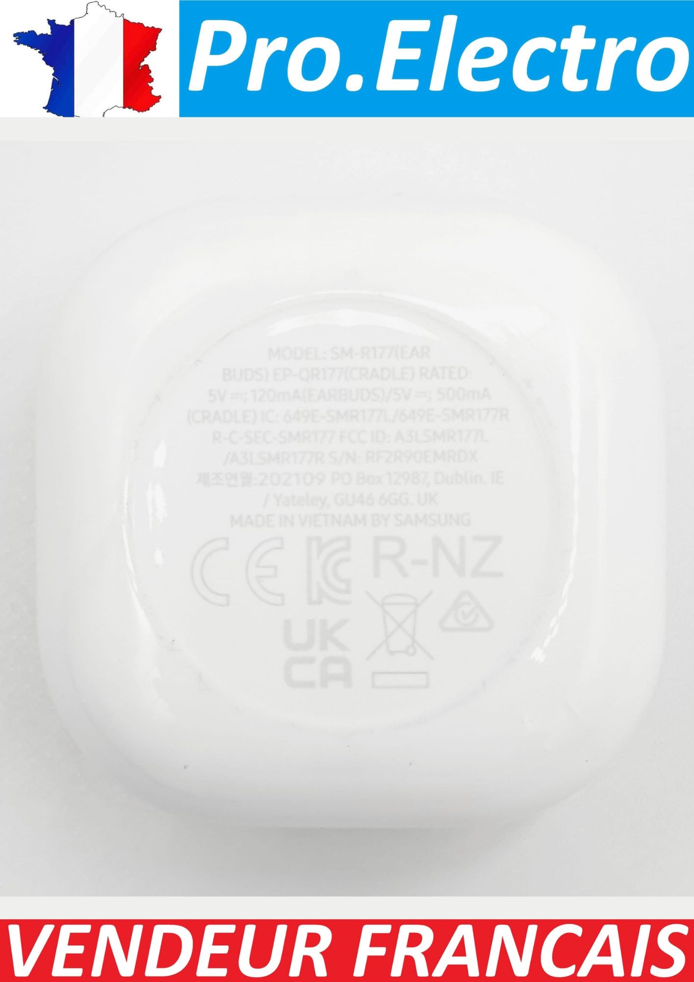 Original:Batterie boitier charge Samsung Galaxy Buds 2 SM-R177 Wireless BLANC - 第 3/3 張圖片