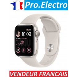 Apple Watch Series SE 2e GEN GPS 40mm 2022 Aluminium Lumière Stellaire Bracelet sport Lumière Stellaire -...