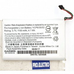 original:batterie GPS GARMIN dezl 770LM NUVI 2597LMT 2495LM 1ICP6/35/53 3.7V 1100mAh 361-00035-03