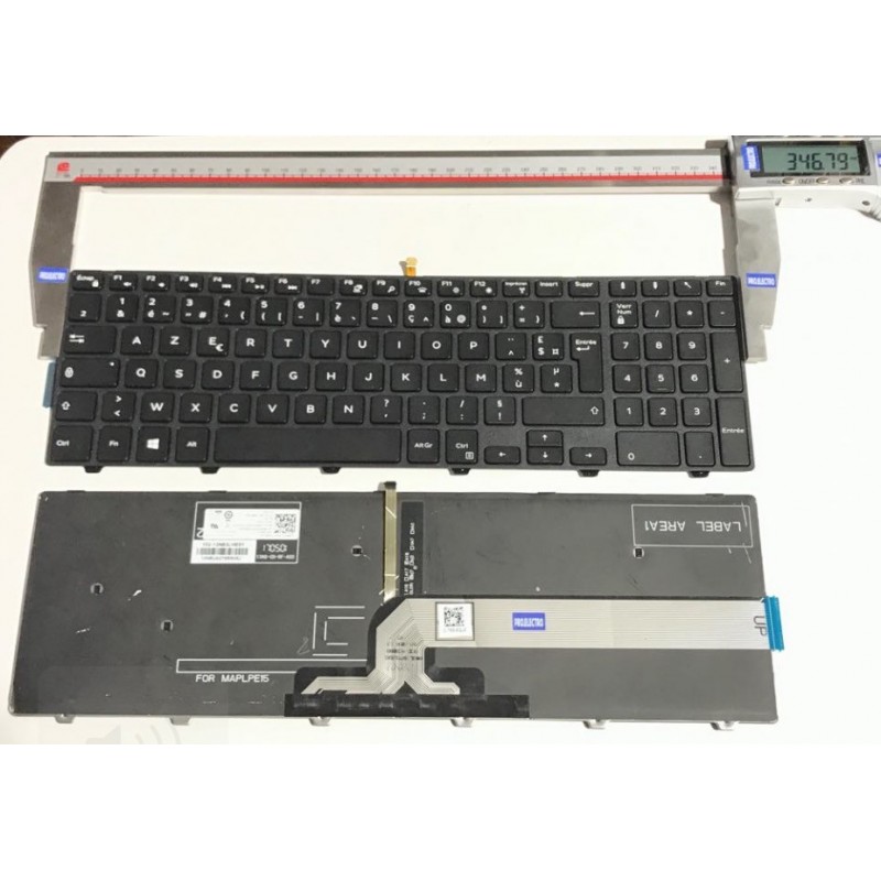 NOIR: Keyboard clavier AZERTY FR Dell Inspiron 5547 3541 08K8Y0 MP-13N86F0J442 MP-13N8 Backlit Frame