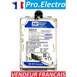 Disque dur 2.5inch Hard Disk Drive HDD Western Digital WD5000BEVT 500GB 5400 rpm