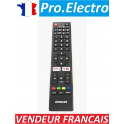 Tele-commande Remote pour TV Brandt B4502UHD B4302YHD JKT-91B-2