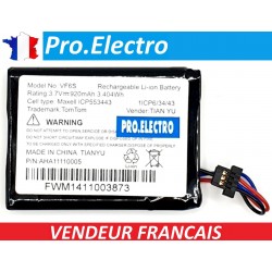 original:BATTERIE GPS TOMTOM GO 50 4FC54 Classic 5 VF6S 1ICP6/34/43 ICP553443